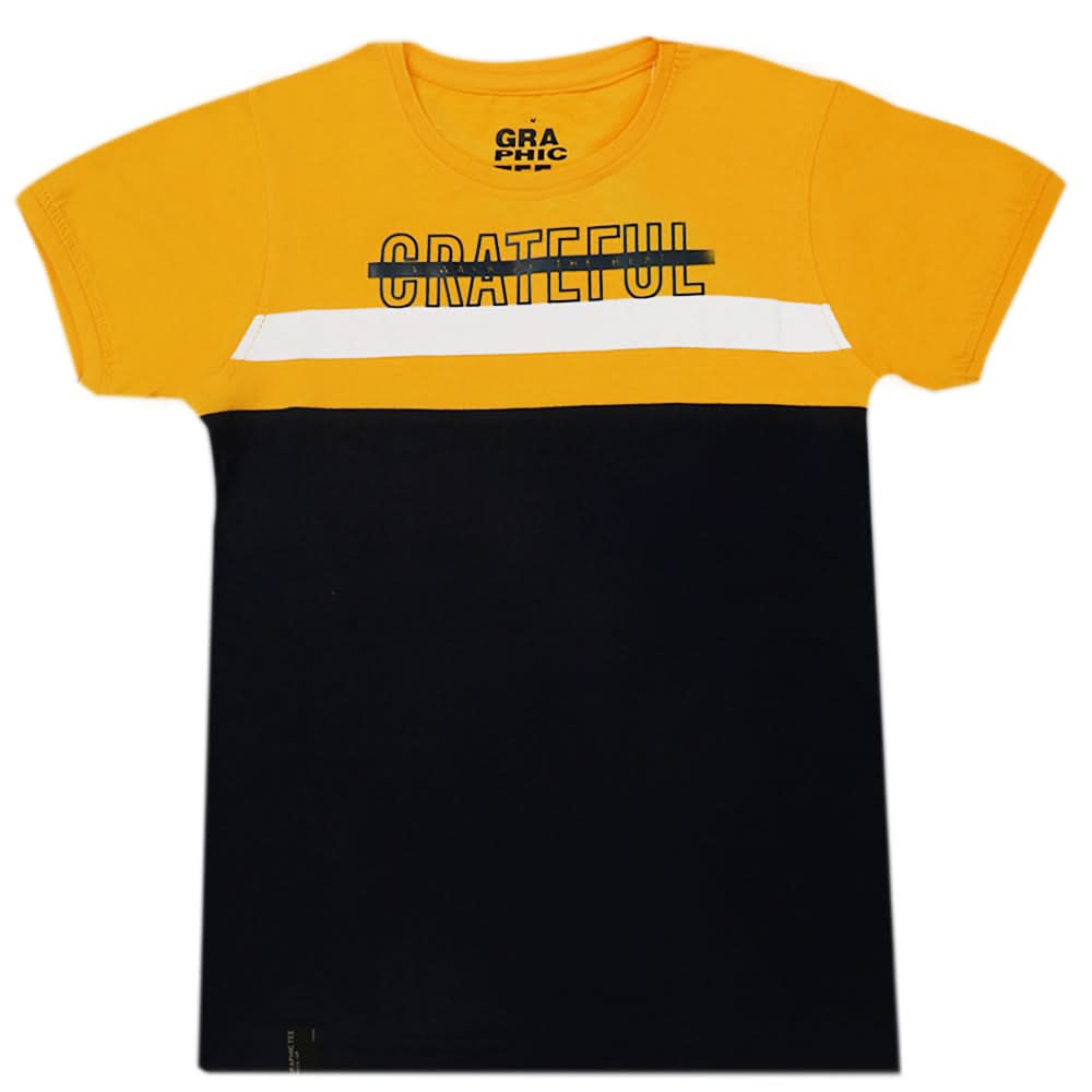 Boys Half Sleeves T-Shirt - Yellow, Boys T-Shirts, Chase Value, Chase Value