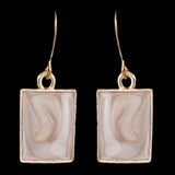 Women's Ear Tops - Tea Pink & Golden, Women, Earrings & Tops, Chase Value, Chase Value
