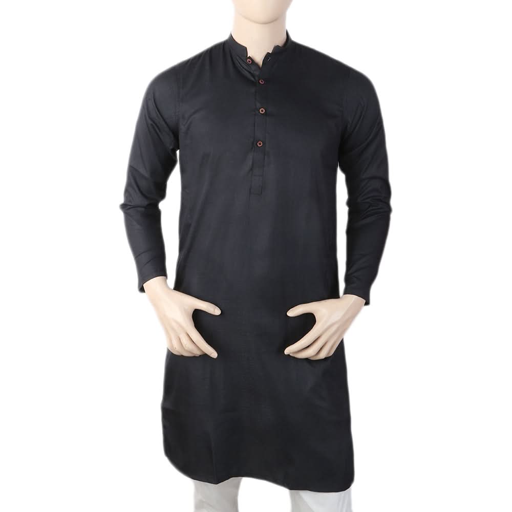 Men's Stamp Kurta - Black, Men, Kurtas, Chase Value, Chase Value