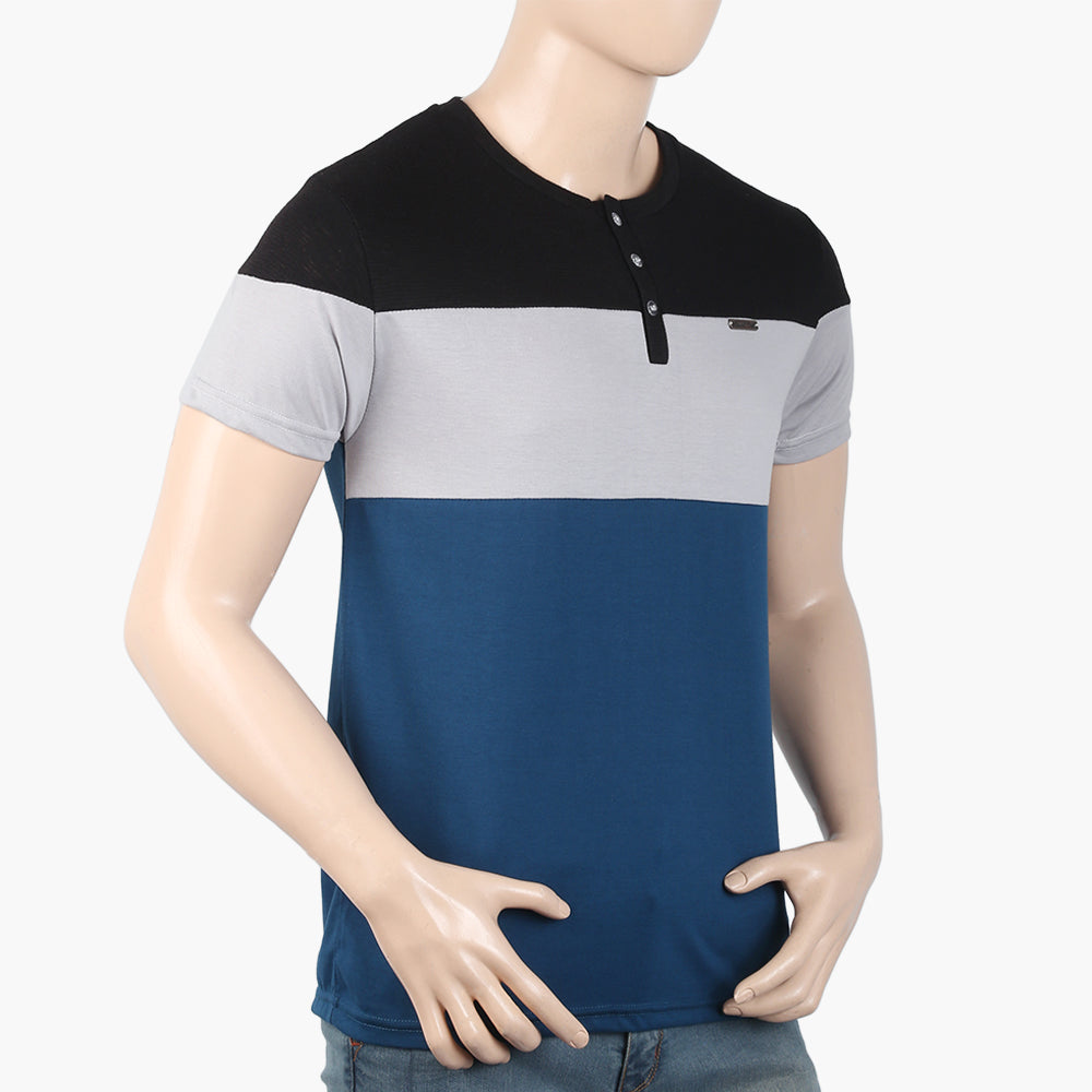 Men's Half Sleeves T-Shirt - Steel Blue, Men's T-Shirts & Polos, Chase Value, Chase Value