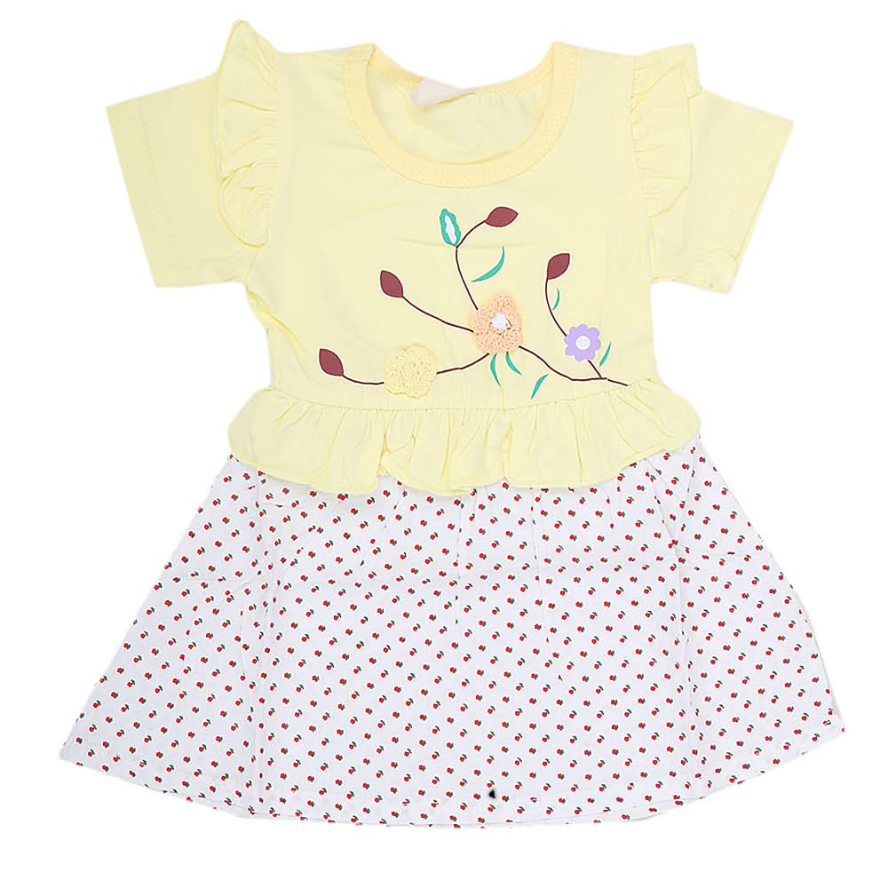 Newborn Girls Frock - Yellow, Kids, New Born Girls Frocks, Chase Value, Chase Value