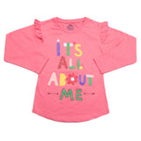 Girls Full Sleeves Jersey T-Shirt - Pink, Kids, Girls T-Shirts, Chase Value, Chase Value