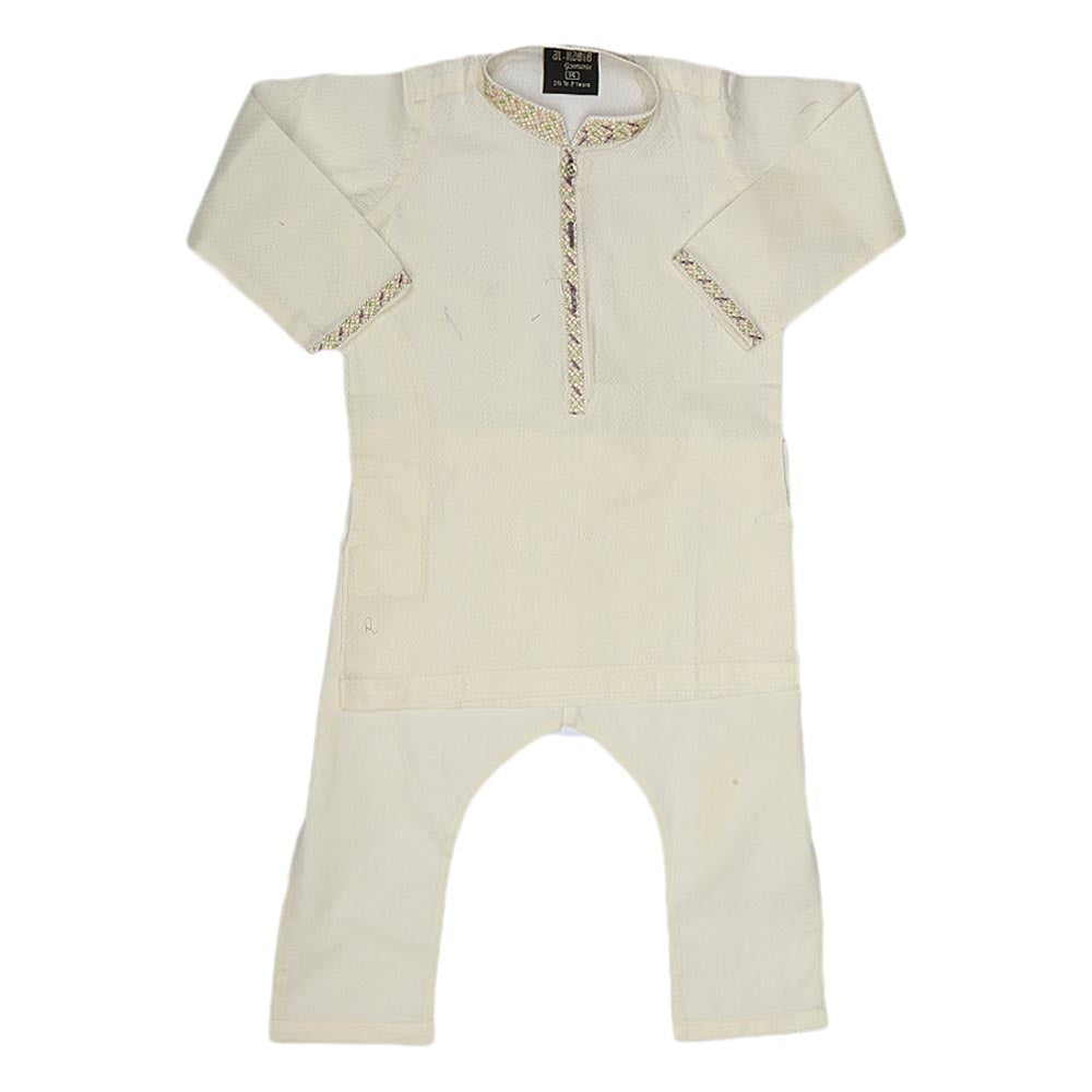 Boys Embroidered Shalwar Kameez - White, Kids, Boys Shalwar Kameez, Chase Value, Chase Value