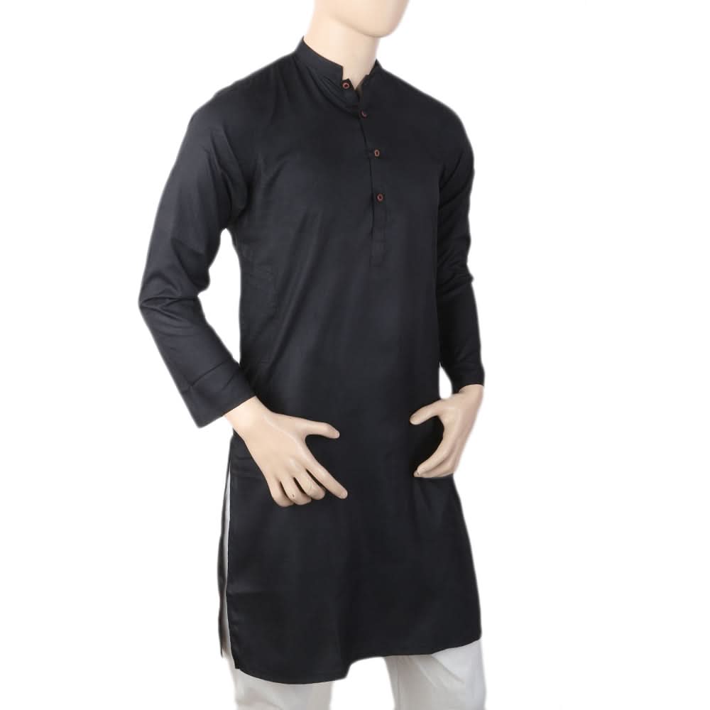 Men's Stamp Kurta - Black, Men, Kurtas, Chase Value, Chase Value