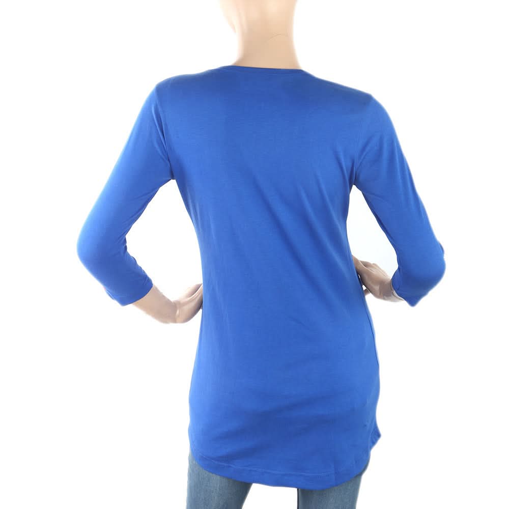 Women's Front Embroidery Yuck Top - Royal Blue, Women, T-Shirts And Tops, Chase Value, Chase Value
