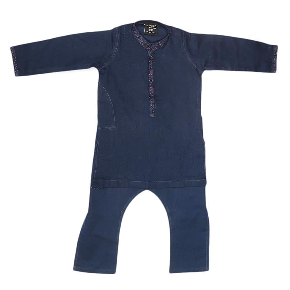 Boys Embroidered Shalwar Kameez - Navy Blue, Kids, Boys Shalwar Kameez, Chase Value, Chase Value