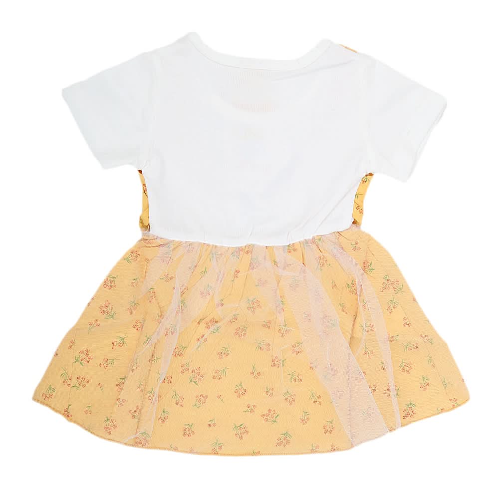 Newborn Girls Frock - Mustard, Kids, NB Girls Frocks, Chase Value, Chase Value