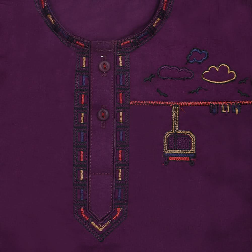 Newborn Boys Shalwar Suit - Purple, Kids, Newborn Boys Sets And Suits, Chase Value, Chase Value
