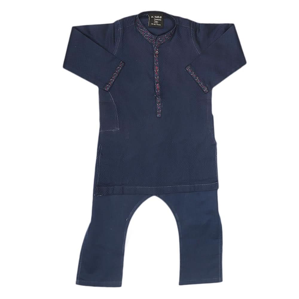 Boys Embroidered Shalwar Kameez - Navy Blue, Kids, Boys Shalwar Kameez, Chase Value, Chase Value