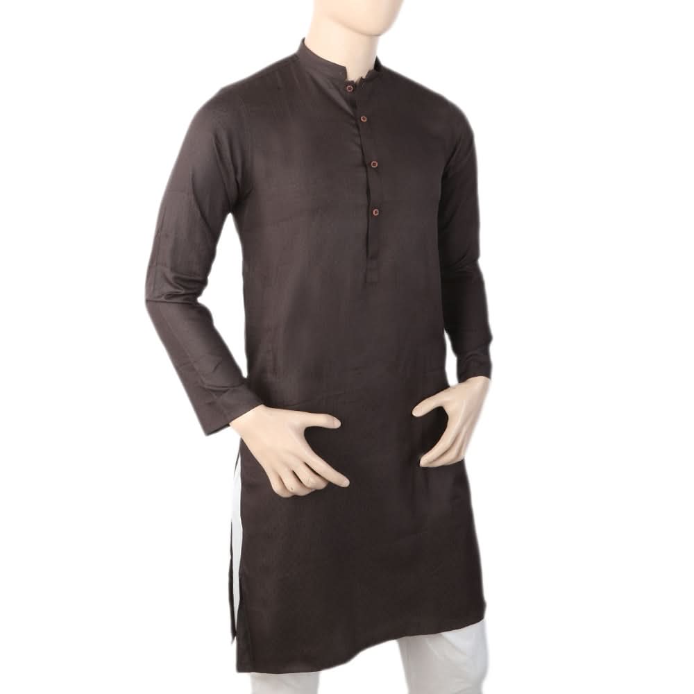 Men's Stamp Kurta - Brown, Men, Kurtas, Chase Value, Chase Value