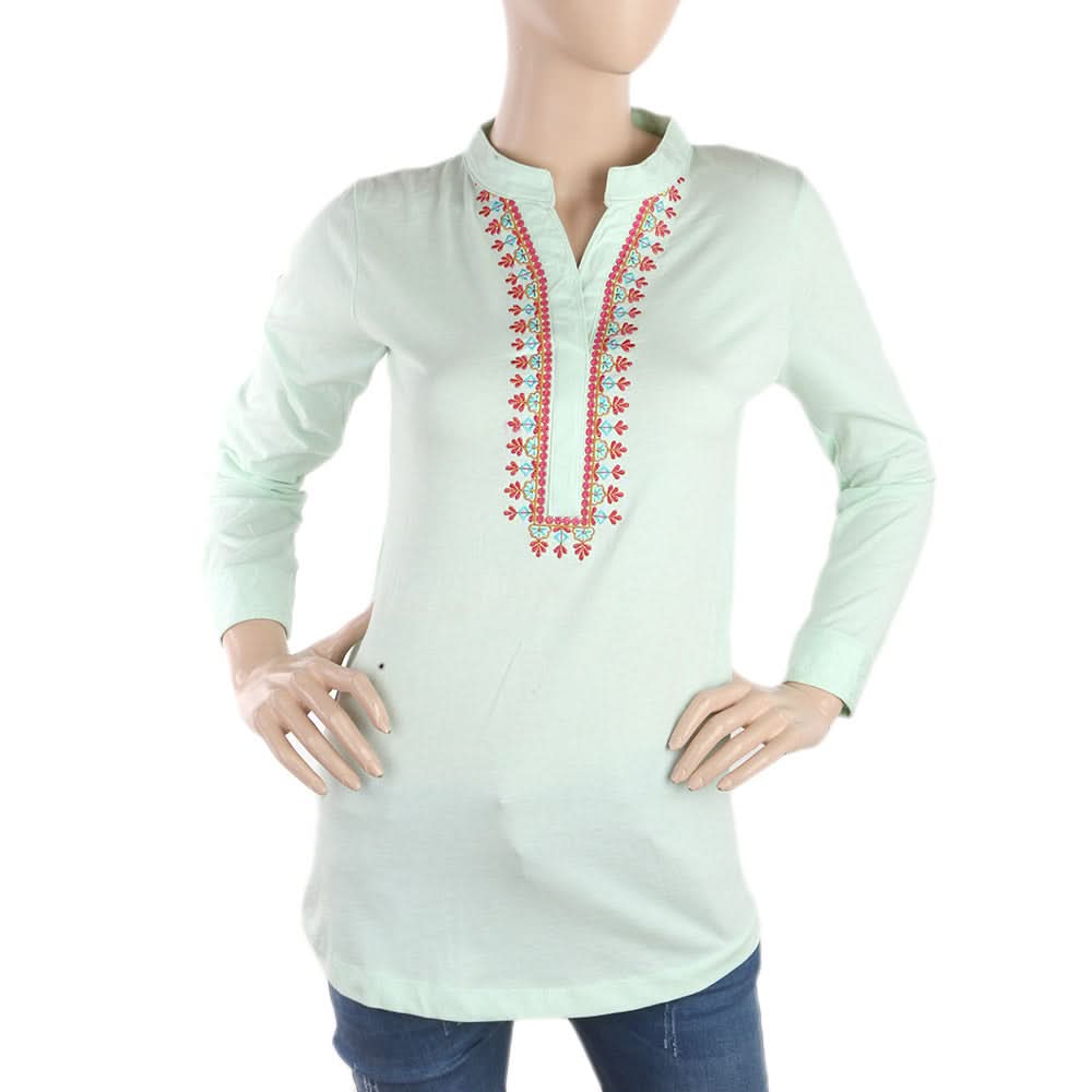Women's Embroidery Top - Cyan, Women, T-Shirts And Tops, Chase Value, Chase Value