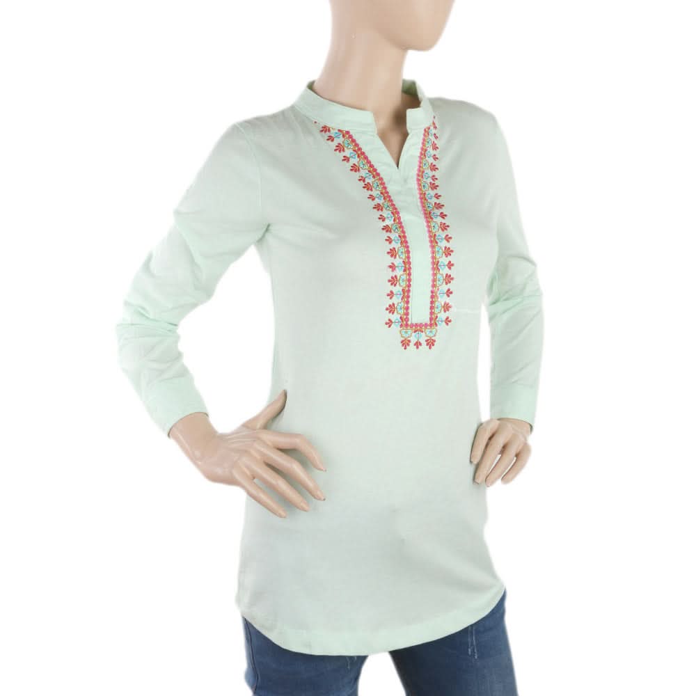 Women's Embroidery Top - Cyan, Women, T-Shirts And Tops, Chase Value, Chase Value