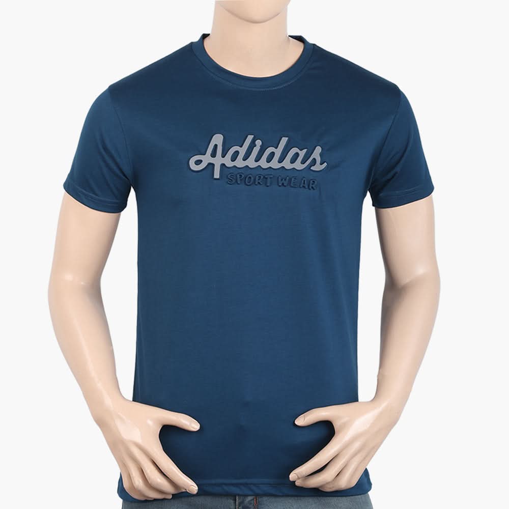 Men's Half Sleeves T-Shirt - Steel Blue, Men's T-Shirts & Polos, Chase Value, Chase Value