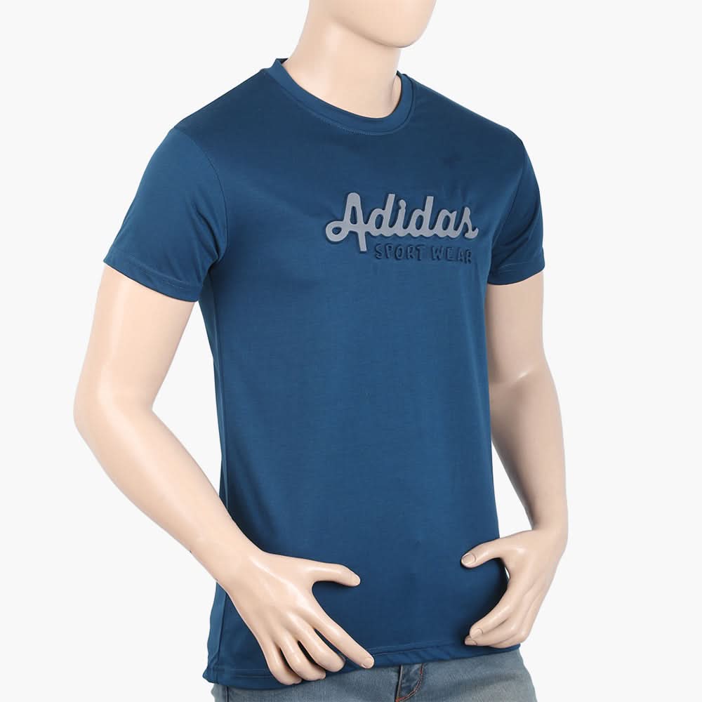 Men's Half Sleeves T-Shirt - Steel Blue, Men's T-Shirts & Polos, Chase Value, Chase Value