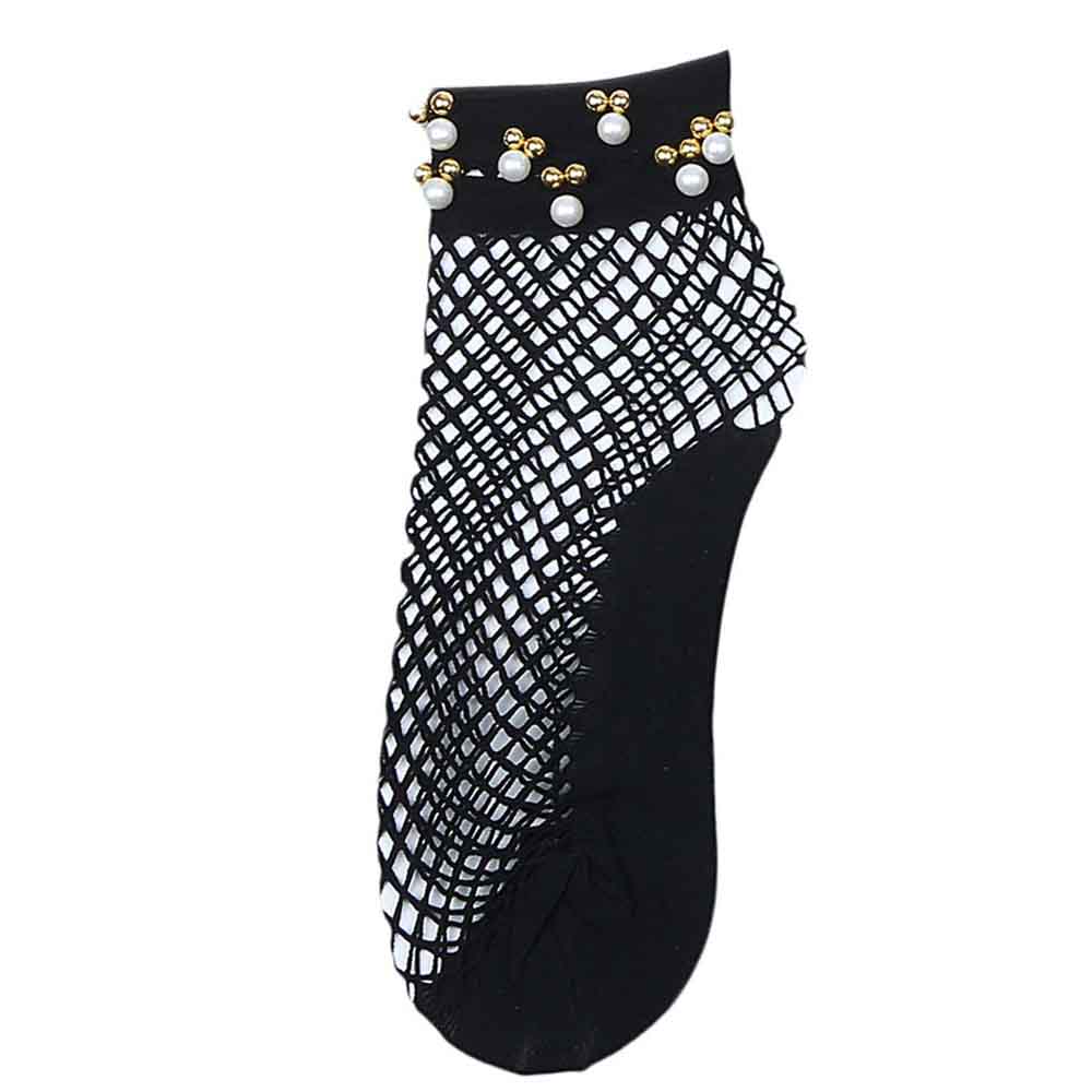 Women's Skin Net Socks - Black, Women, Socks Stocking And Gloves, Chase Value, Chase Value