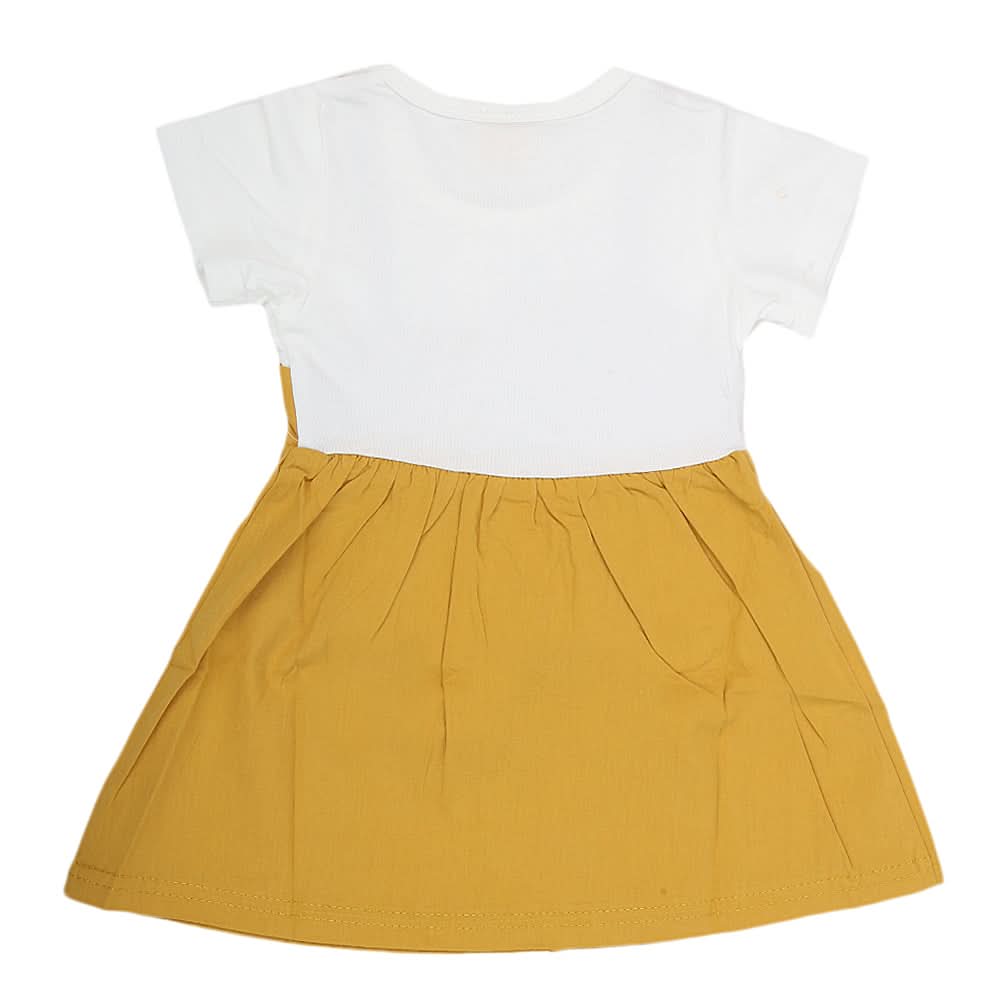 Newborn Girls Frock - Mustard, Kids, NB Girls Frocks, Chase Value, Chase Value
