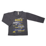 Boys Full Sleeves T-Shirt - Grey, Kids, Boys T-Shirts, Chase Value, Chase Value