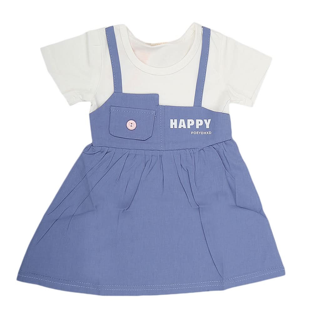 Newborn Girls Frock - Blue, Kids, NB Girls Frocks, Chase Value, Chase Value