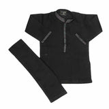 Boys Embroidered Shalwar Kameez - Black, Kids, Boys Shalwar Kameez, Chase Value, Chase Value