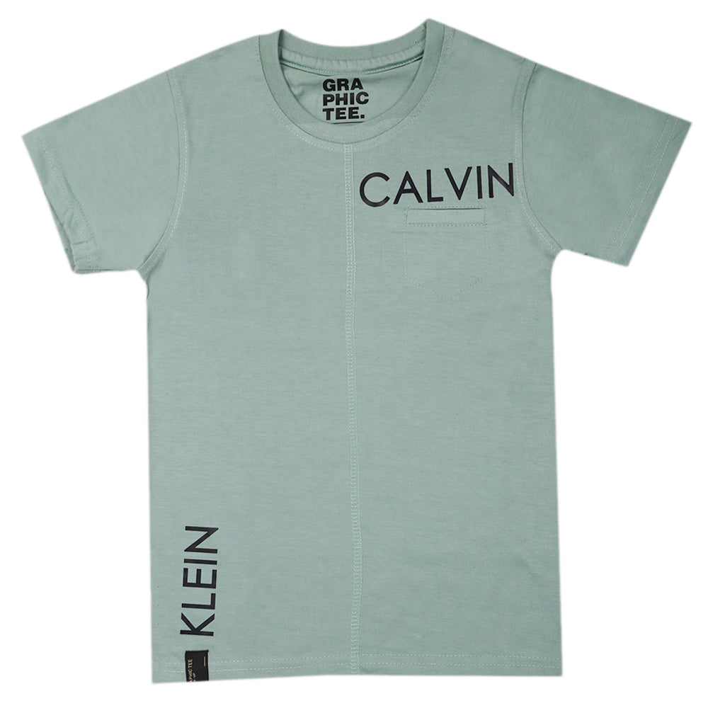 Boys Half Sleeves T-Shirt - Cyan, Boys T-Shirts, Chase Value, Chase Value