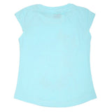 Girls Printed Half Sleeves T-Shirt 4695 - Cyan, Kids, Girls T-Shirts, Chase Value, Chase Value