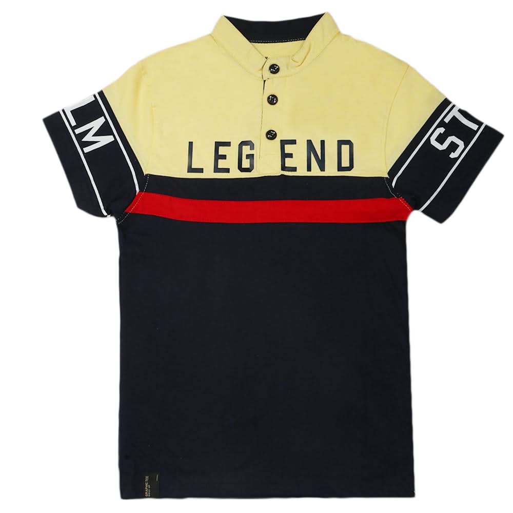 Boys Half Sleeves T-Shirt - Lemon, Boys T-Shirts, Chase Value, Chase Value