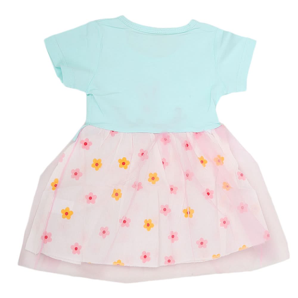 Newborn Girls Frock - Cyan, Kids, NB Girls Frocks, Chase Value, Chase Value