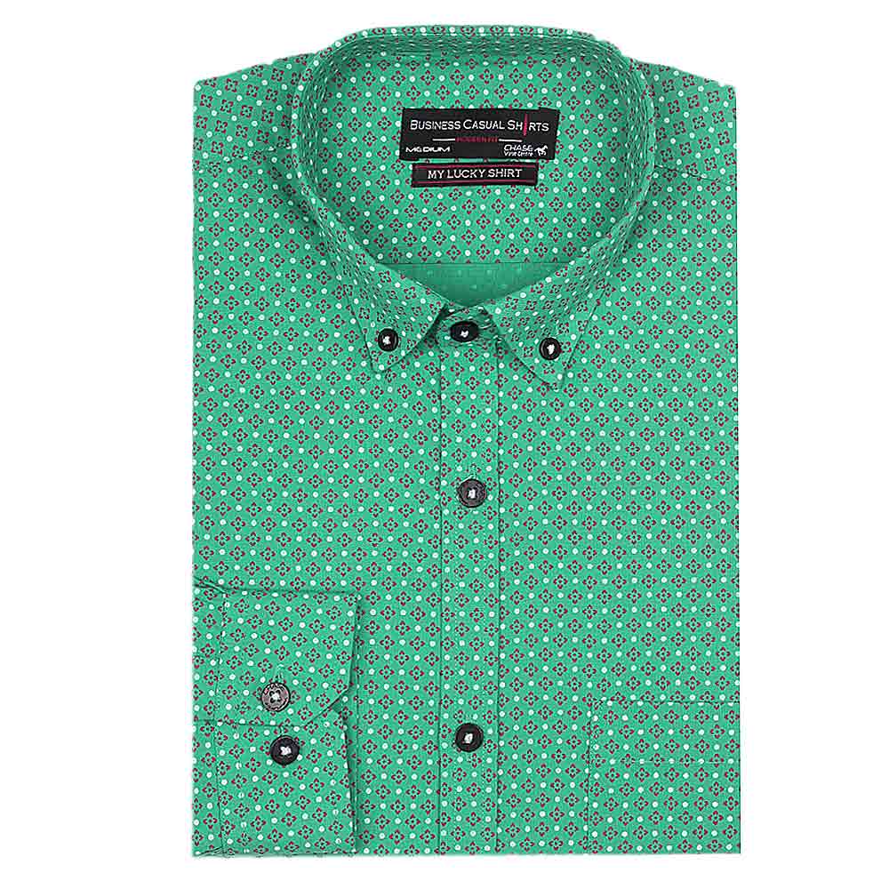 Men's Business Casual Shirt - Green - test-store-for-chase-value