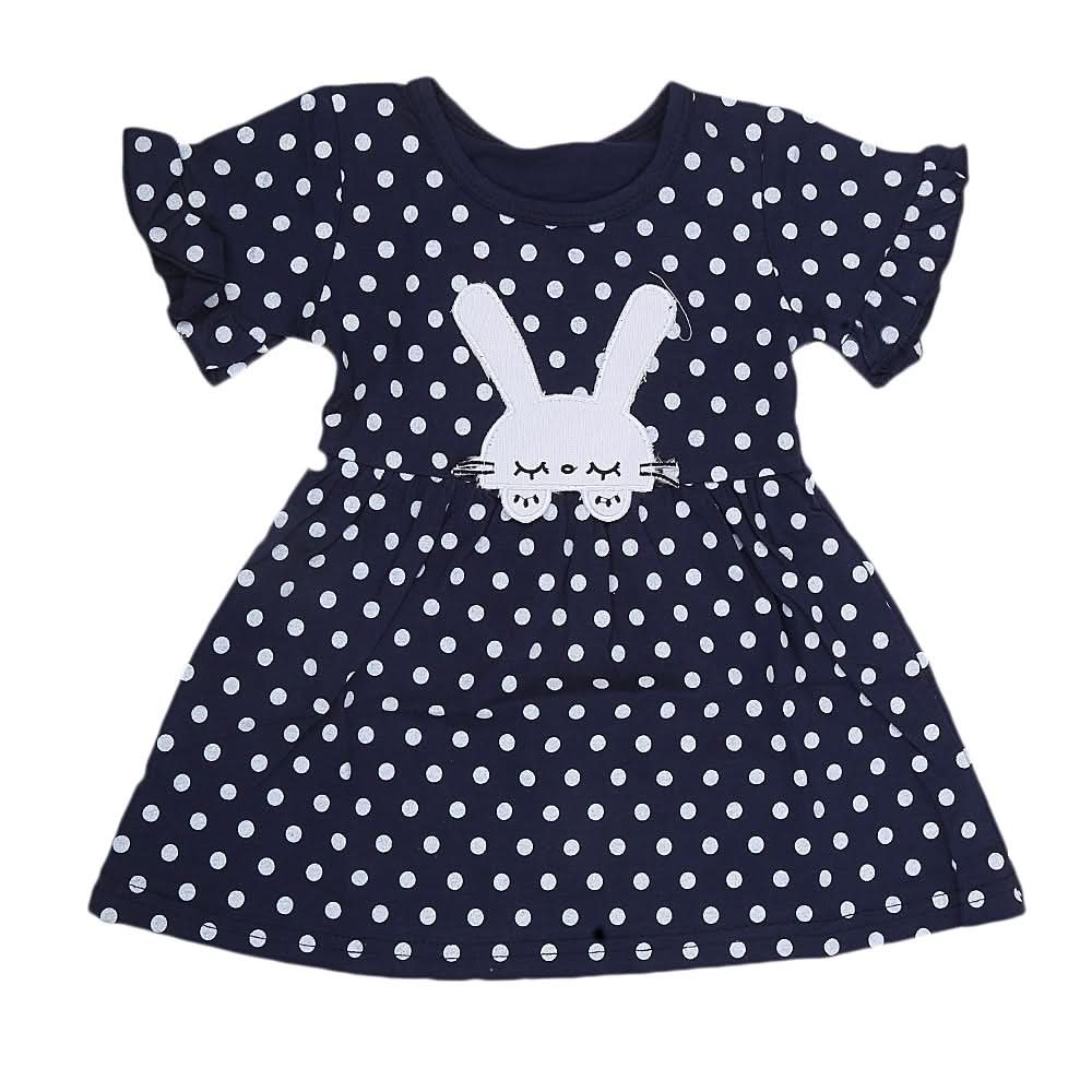 Newborn Girls Frock - Navy Blue, Kids, NB Girls Frocks, Chase Value, Chase Value