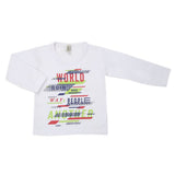 Boys Full Sleeves T-Shirt - White, Kids, Boys T-Shirts, Chase Value, Chase Value