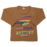 Boys Full Sleeves T-Shirt - Brown, Kids, Boys T-Shirts, Chase Value, Chase Value