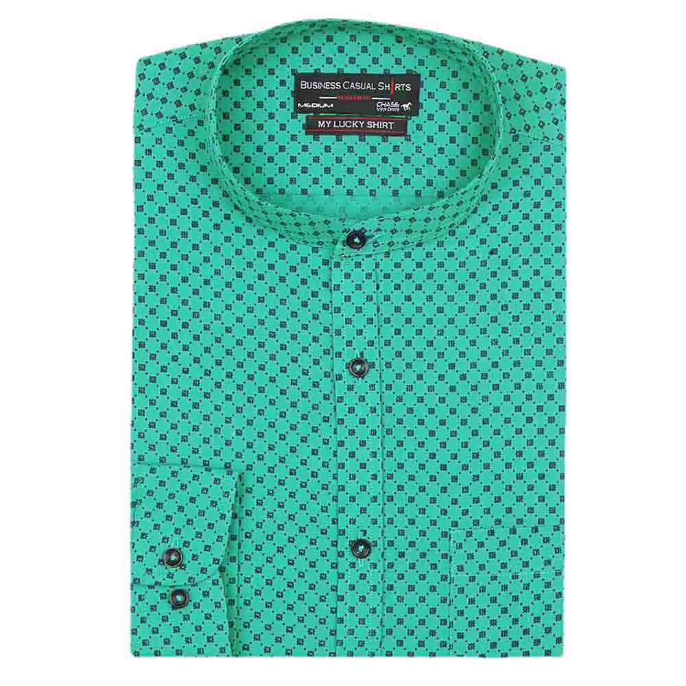 Men's Business Casual Shirt - Green - test-store-for-chase-value