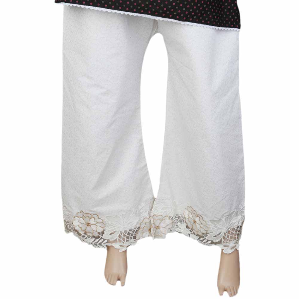 Women's Printed Bell Bottom Trouser - White, Women, Pants & Tights, Chase Value, Chase Value