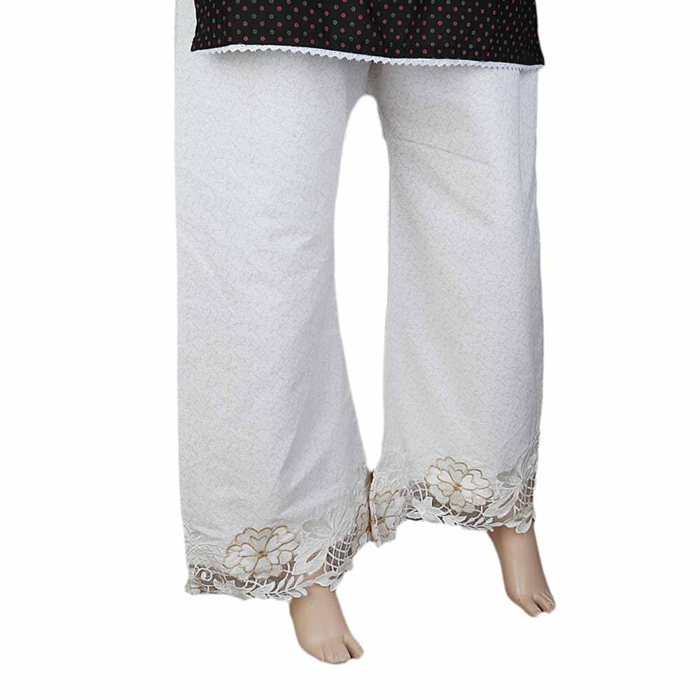 Women's Printed Bell Bottom Trouser - White, Women, Pants & Tights, Chase Value, Chase Value