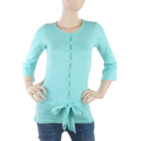 Women's Front Moti Top - Cyan, Women, T-Shirts And Tops, Chase Value, Chase Value