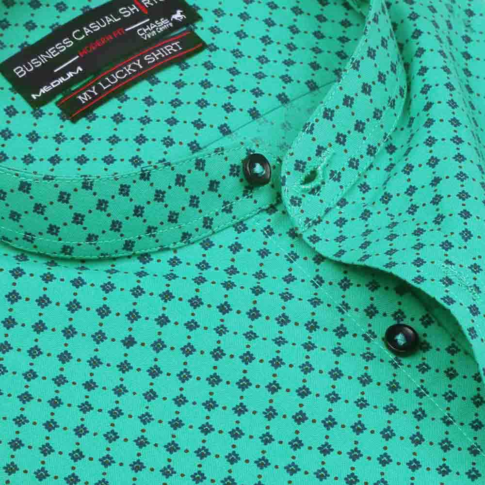 Men's Business Casual Shirt - Green - test-store-for-chase-value