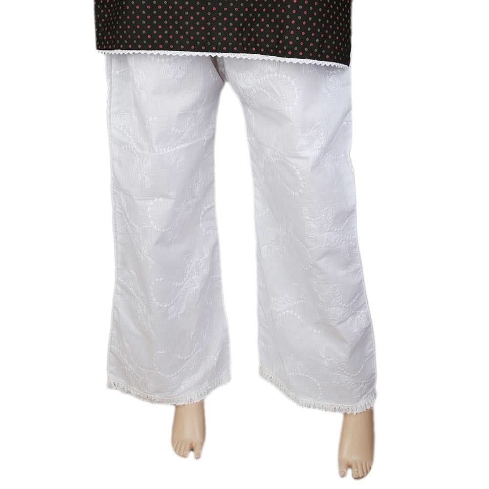 Women's Bell Bottom Embroidered Trouser - White, Women, Pants & Tights, Chase Value, Chase Value