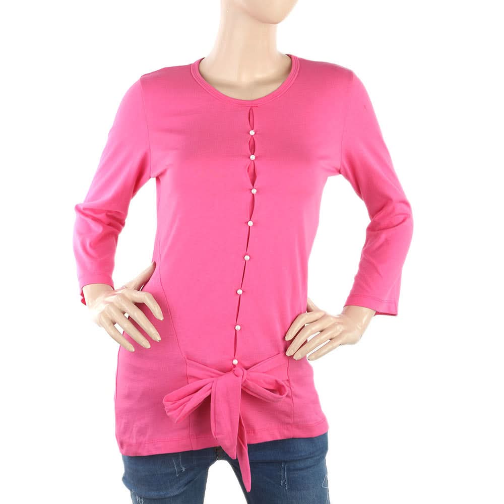 Women's Front Moti Top - Pink, Women, T-Shirts And Tops, Chase Value, Chase Value