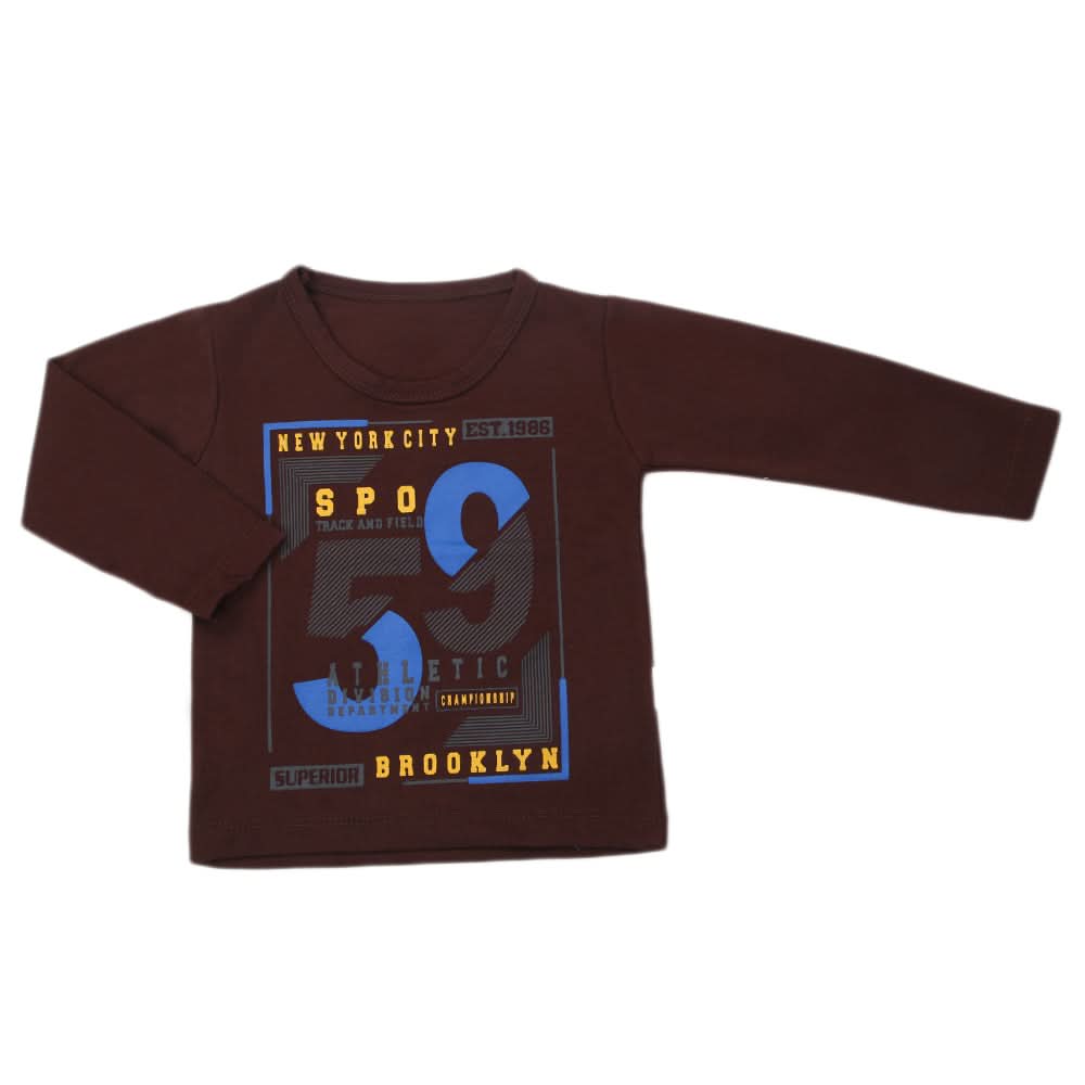 Boys Full Sleeves T-Shirt - Olive Green, Kids, Boys T-Shirts, Chase Value, Chase Value
