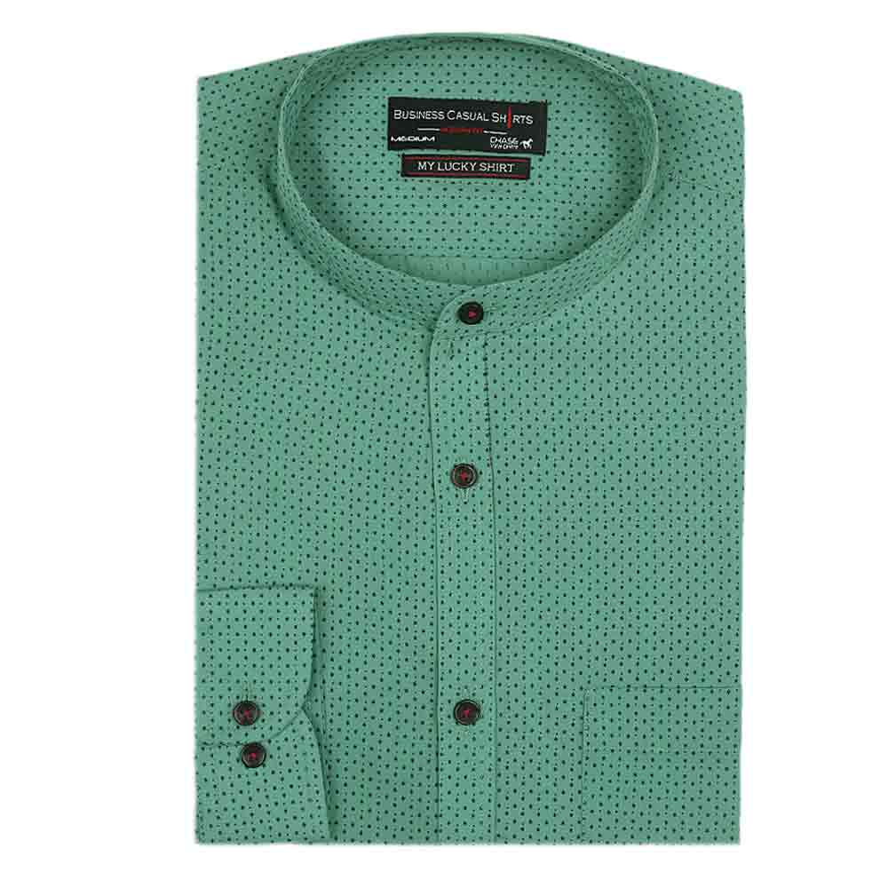 Men's Business Casual Shirt - Green - test-store-for-chase-value