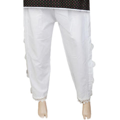 Women's Side Tissue Trouser - White, Women, Pants & Tights, Chase Value, Chase Value