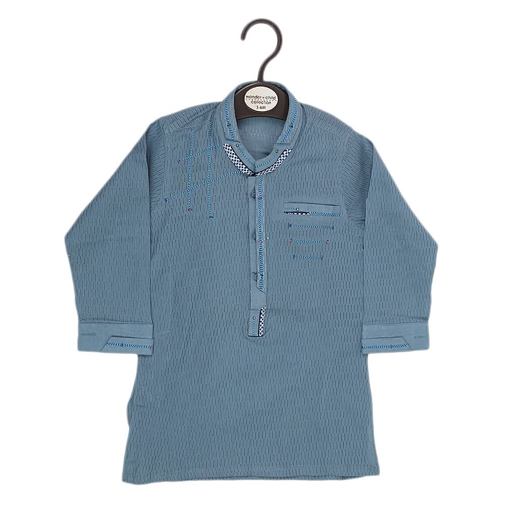 Boys Fancy Shalwar Suit - Steel Blue, Kids, Boys Shalwar Kameez, Chase Value, Chase Value