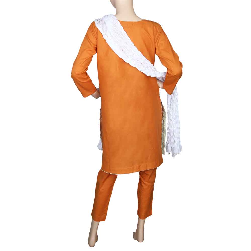 Women's Embroidered 3 piece Suit - Mustard, Women, Shalwar Suits, Chase Value, Chase Value