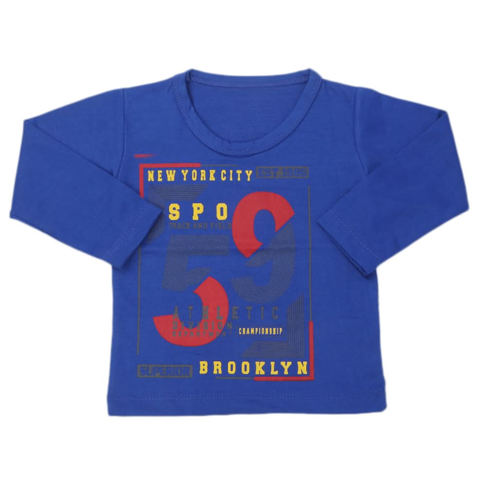 Boys Full Sleeves T-Shirt - Royal Blue, Kids, Boys T-Shirts, Chase Value, Chase Value