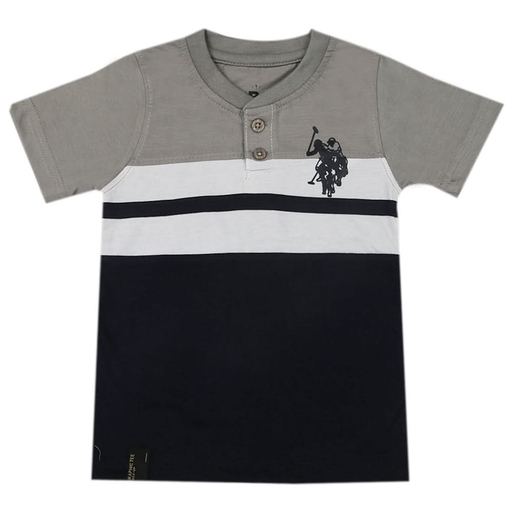 Boys Half Sleeves T-Shirt - Grey, Boys T-Shirts, Chase Value, Chase Value