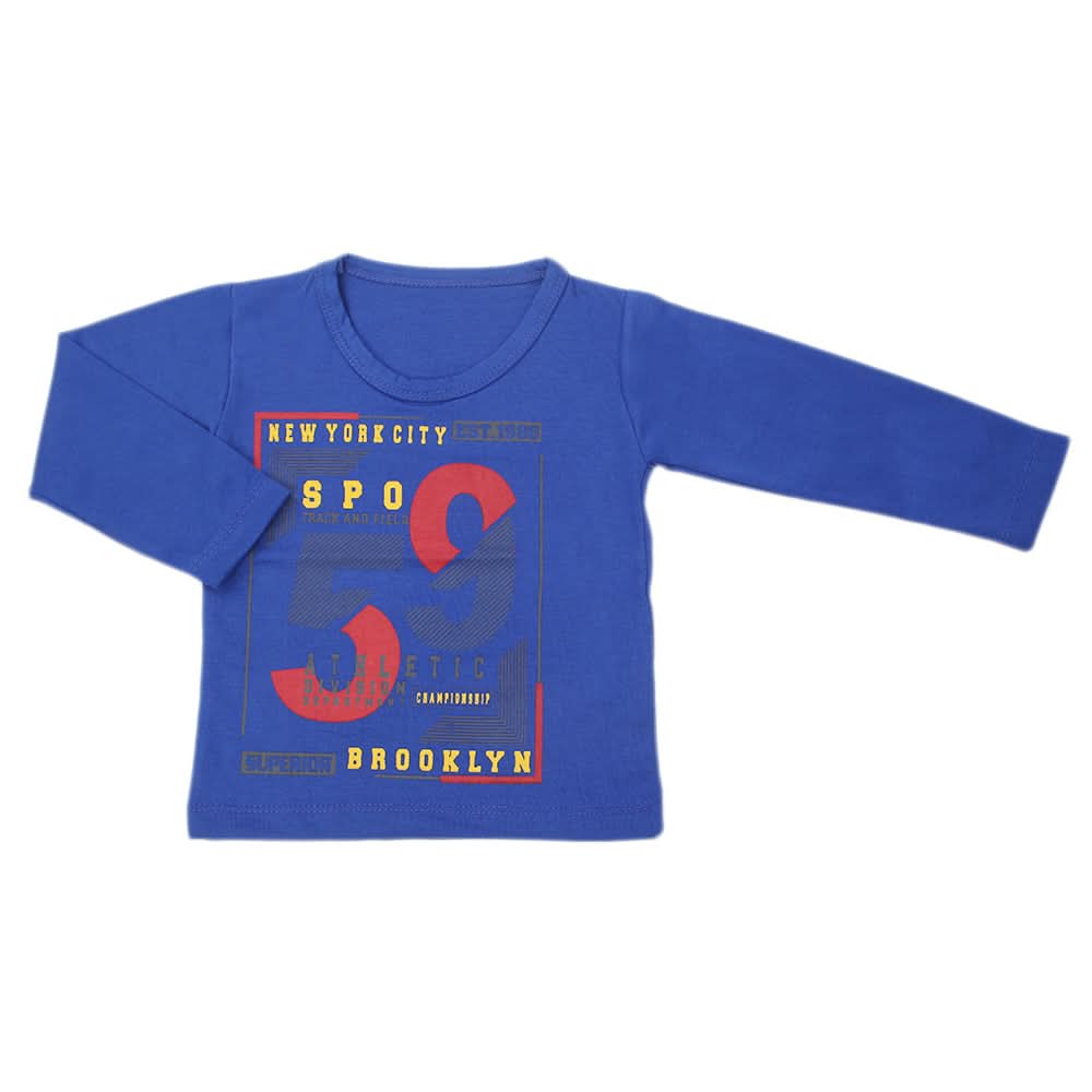 Boys Full Sleeves T-Shirt - Royal Blue, Kids, Boys T-Shirts, Chase Value, Chase Value