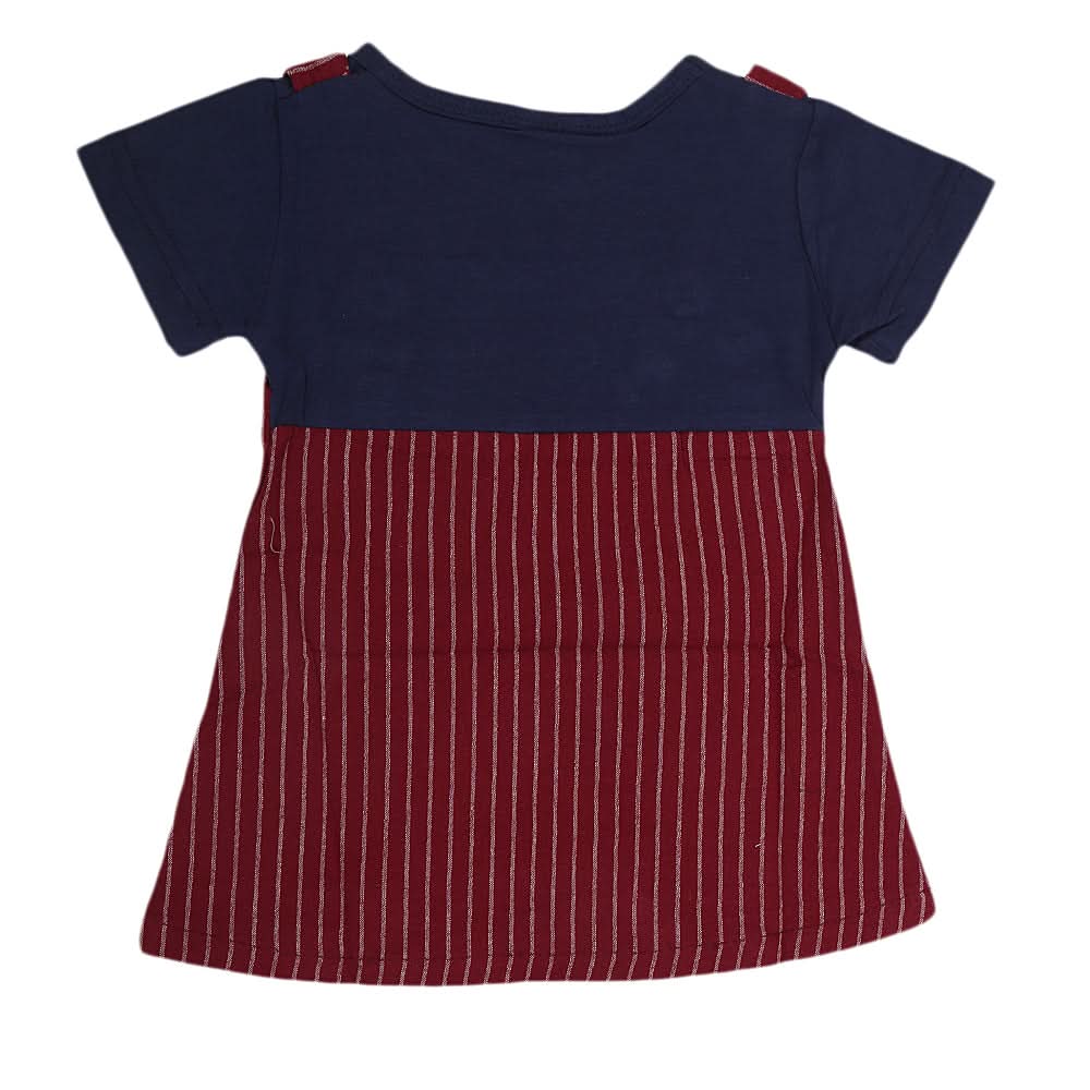 Newborn Girls Frock - Navy Blue, Kids, NB Girls Frocks, Chase Value, Chase Value