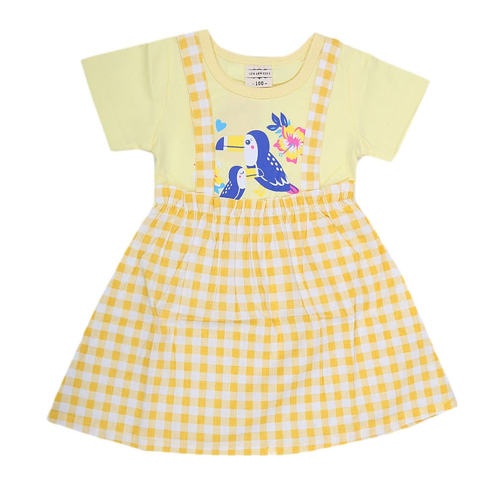 Newborn Girls Frock - Yellow, Kids, Newborn Girls Frocks, Chase Value, Chase Value