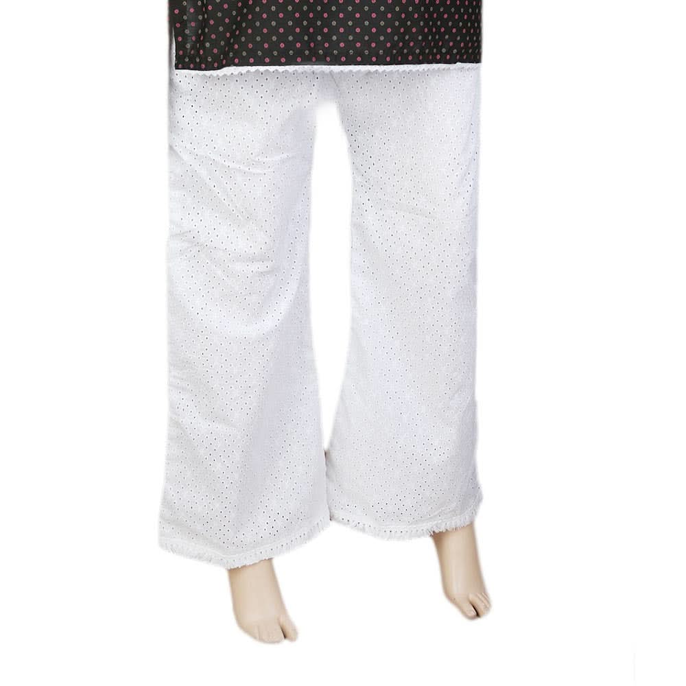 Women's Bell Bottom Embroidered Trouser - White, Women, Pants & Tights, Chase Value, Chase Value