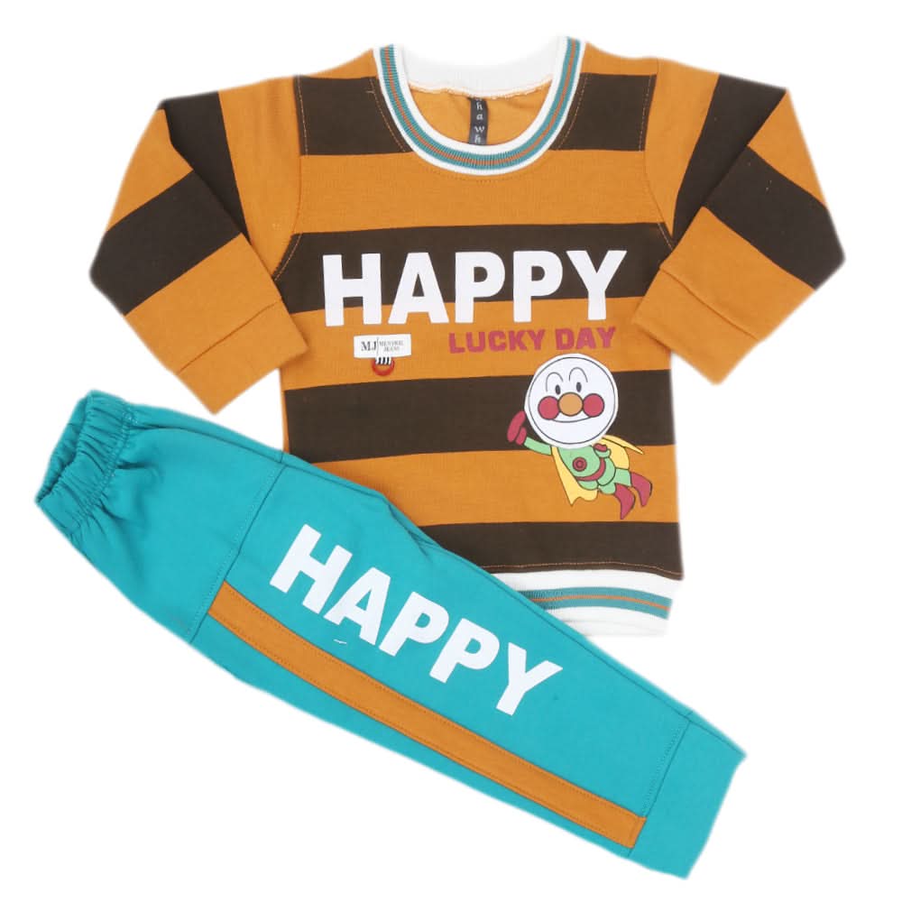 Boys Fleece Full Sleeves Suit - Brown, Kids, Boys Sets And Suits, Chase Value, Chase Value